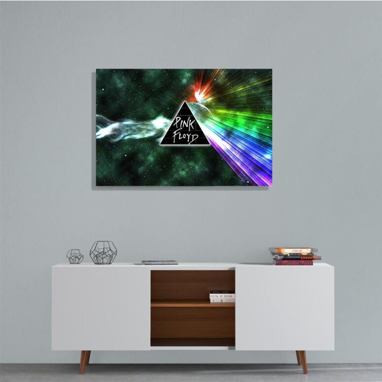 Dark Side Of Moon Galaxy Green Pink Floyd Canvas Dark Side Of Moon Galaxy Green Pink Floyd Canvas