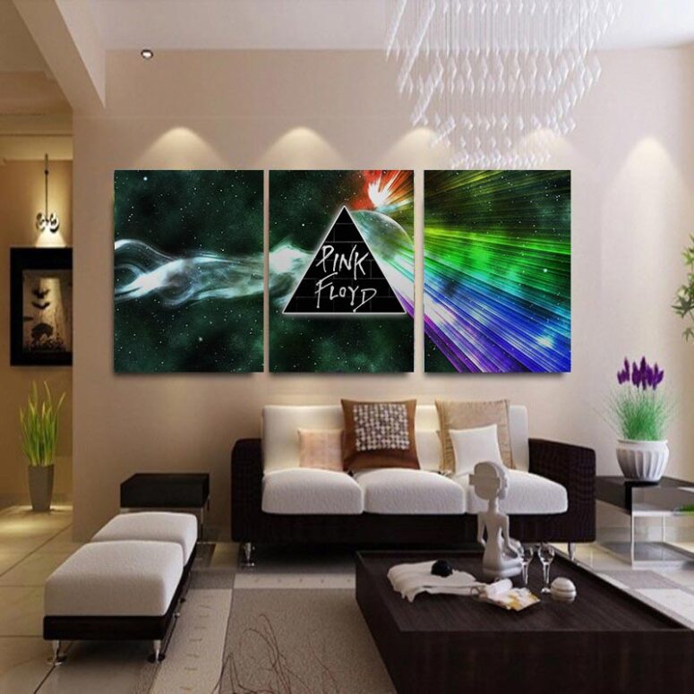 Dark Side Of Moon Galaxy Green Pink Floyd Canvas Dark Side Of Moon Galaxy Green Pink Floyd Canvas