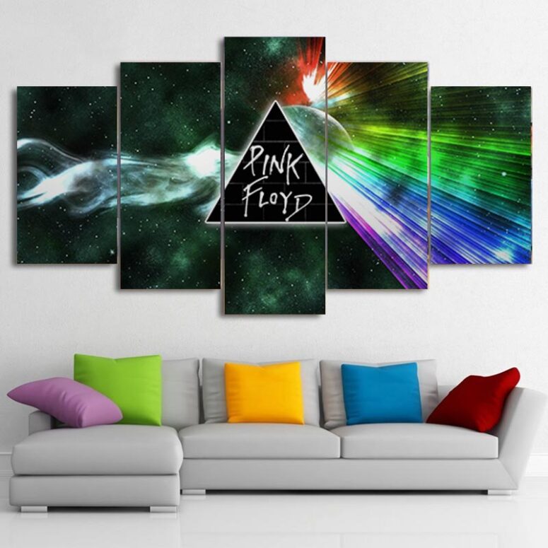Dark Side Of Moon Galaxy Green Pink Floyd Canvas Dark Side Of Moon Galaxy Green Pink Floyd Canvas