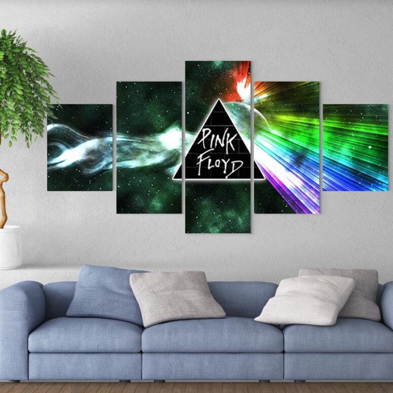 Dark Side Of Moon Galaxy Green Pink Floyd Canvas Dark Side Of Moon Galaxy Green Pink Floyd Canvas