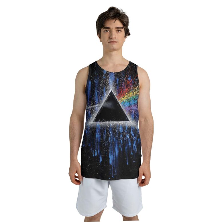 Pink Floyd Dark Side Of Moon Art Blue Full Print Shirt Pink Floyd Dark Side Of Moon Art Blue Full Print Shirt
