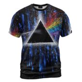 Pink Floyd Dark Side Of Moon Art Blue Full Print Shirt