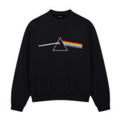 Pink Floyd Dark Side Of Moon Pixel Front Sweatshirt Black - OtherBrick