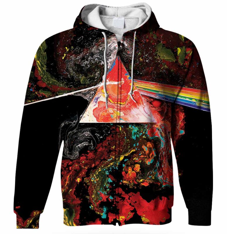 Liquid Dark Side Of The Moon Full Print Pink Floyd Shirt