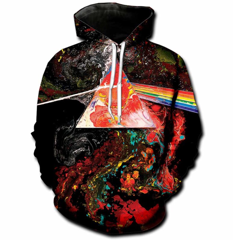 Liquid Dark Side Of The Moon Full Print Pink Floyd Shirt