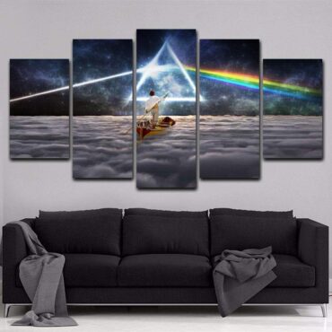 Snoopy And Charlie Brown Looking Dark Side Of The Moon Pink Floyd Canvas Snoopy And Charlie Brown Looking Dark Side Of The Moon Pink Floyd Canvas