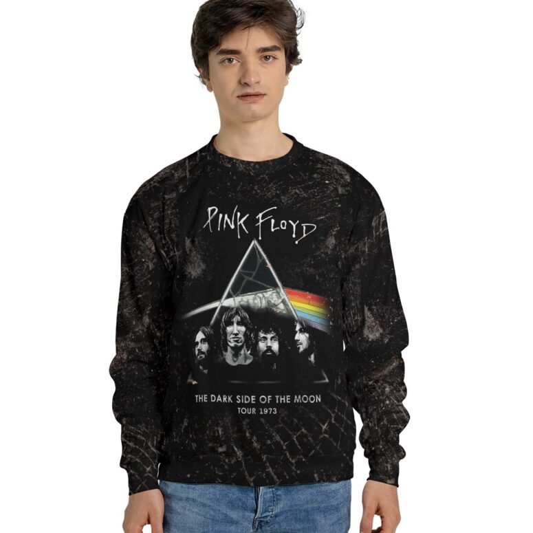 Tour 1973 LF inspired Acid Wash - Pink Floyd Dark Side of the Moon Full Print Shirt Tour 1973 LF inspired Acid Wash - Pink Floyd Dark Side of the Moon Full Print Shirt