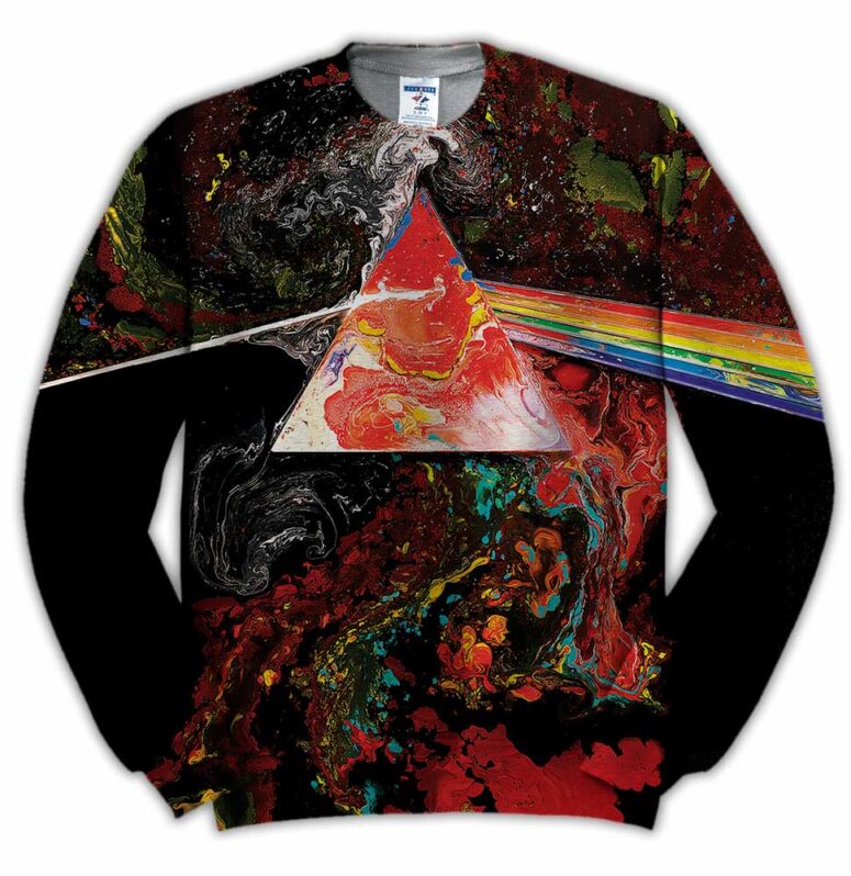 Liquid Dark Side Of The Moon Full Print Pink Floyd Shirt