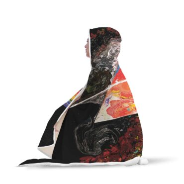 Liquid Dark Side Of The Moon Pink Floyd Hooded Blanket
