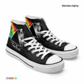 Dark Side Of The Moon Universe White Retro Hightop - OtherBrick