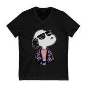 Joe Cool I’m In Pink Floyd Style Snoopy Front Vneck Black - OtherBrick