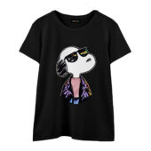 Joe Cool I’m In Pink Floyd Style Snoopy Front Wtee Black - OtherBrick