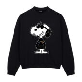 Joe Cool Pink Floyd Is Cool Snoopy Music Front Sweatshirt Black - OtherBrick