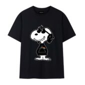Joe Cool Pink Floyd Is Cool Snoopy Music Front Tshirt Black - OtherBrick