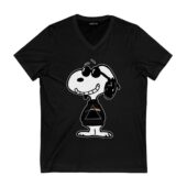 Joe Cool Pink Floyd Is Cool Snoopy Music Front Vneck Black - OtherBrick