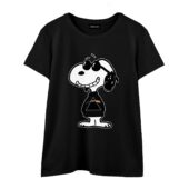 Joe Cool Pink Floyd Is Cool Snoopy Music Front Wtee Black - OtherBrick