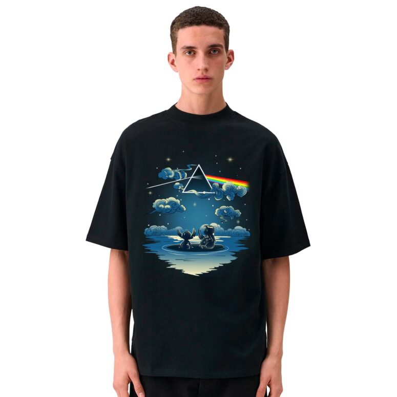 Lilo And Stitch Starry Sky Pink Floyd Shirt