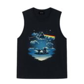 Lilo And Stitch Starry Sky Pink Floyd Front Tank Black - OtherBrick