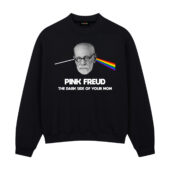 Pink Freud The Dark Side Of Your Mom Pink Floyd Front Sweatshirt Black - OtherBrick