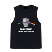 Pink Freud The Dark Side Of Your Mom Pink Floyd Front Tank Black - OtherBrick