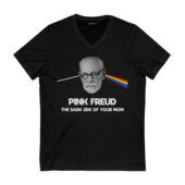Pink Freud The Dark Side Of Your Mom Pink Floyd Front Vneck Black - OtherBrick