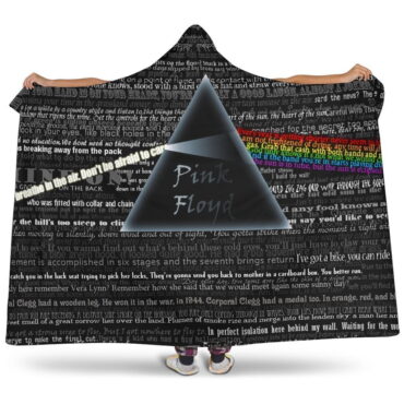 Pink floyd Lyric Hooded Blanket