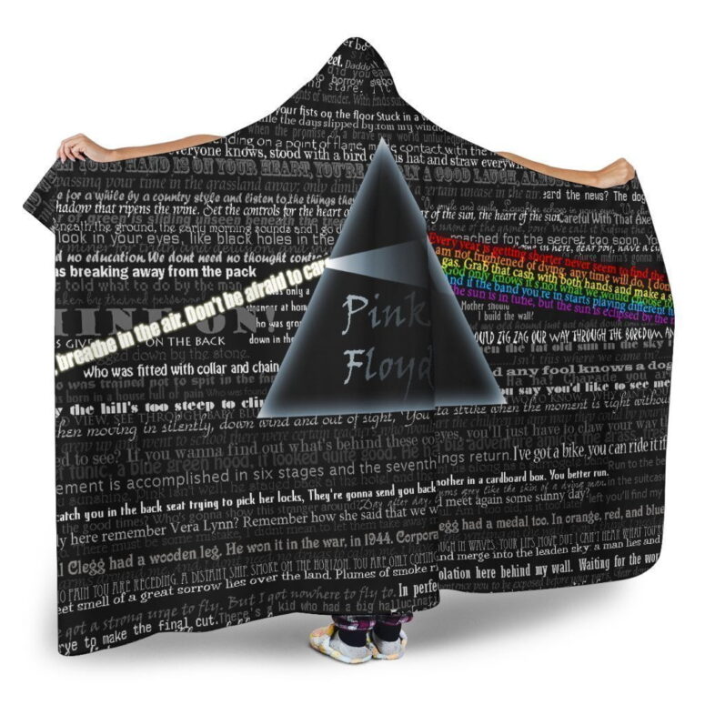 Pink floyd Lyric Hooded Blanket