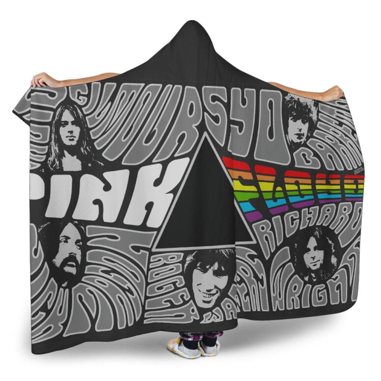 Pink floyd Member Art Hooded Blanket