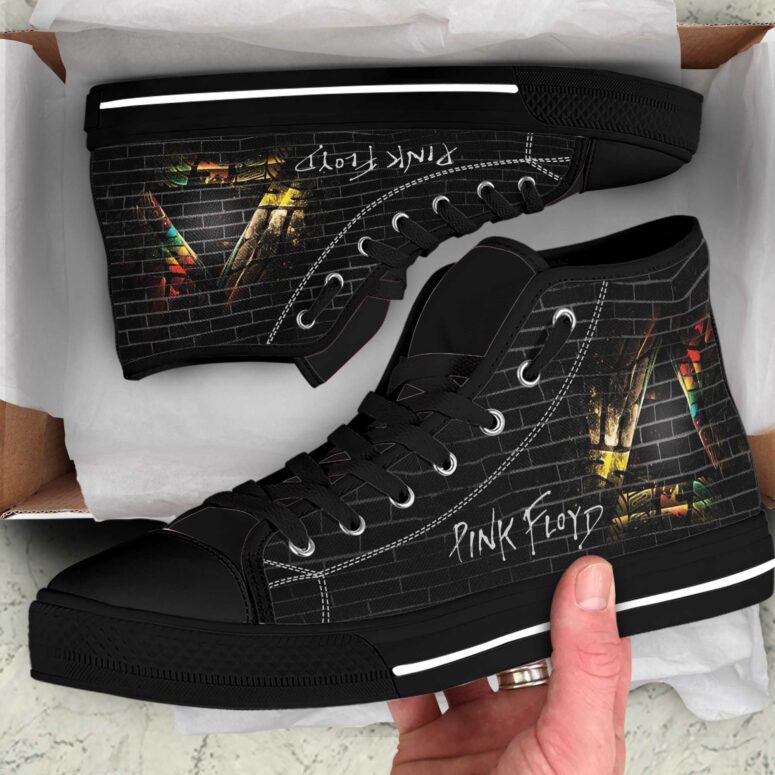 Dark Side Of The Moon Album Art Rainbow - Pink Floyd Canvas Shoes