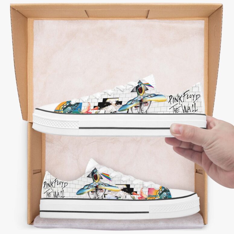 Division Bell Meets The Dark Side Of The Wall - Pink Floyd Canvas Shoes Division Bell Meets The Dark Side Of The Wall - Pink Floyd Canvas Shoes