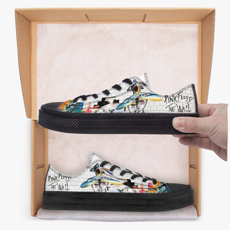Division Bell Meets The Dark Side Of The Wall - Pink Floyd Canvas Shoes Division Bell Meets The Dark Side Of The Wall - Pink Floyd Canvas Shoes