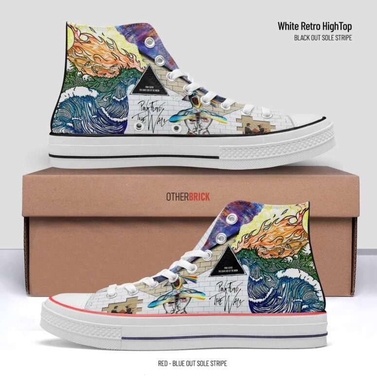Division Bell x Dark side of the Moon - Pink Floyd Canvas Shoes