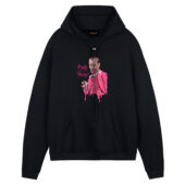 Pink Freud Pink Floyd Front Hoodie Black - OtherBrick