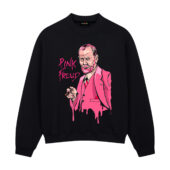 Pink Freud Pink Floyd Front Sweatshirt Black - OtherBrick