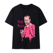 Pink Freud Pink Floyd Front Tshirt Black - OtherBrick