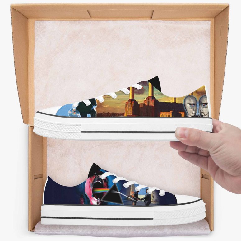 Wish You Were Here Animals DSOTM Album Collage - Pink Floyd Canvas Shoes Wish You Were Here Animals DSOTM Album Collage - Pink Floyd Canvas Shoes