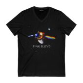 Dsotm Universe Pink Floyd Front Vneck Black - OtherBrick