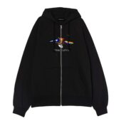Dsotm Universe Pink Floyd Front Ziphoodie Black - OtherBrick