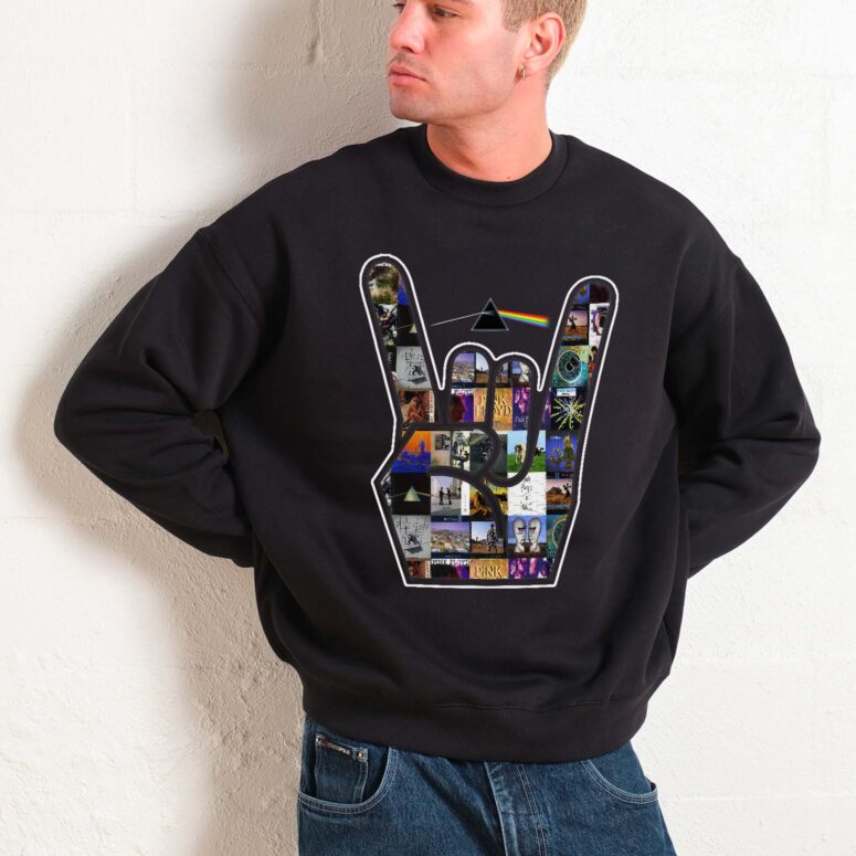 Pink Floyd Rock On Devil Horns Hand Gesture DSOTM Shirt
