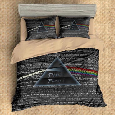 Pink Floyd Lyric Collage Prism Vintage x DSOTM Bedding Set