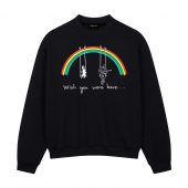 Wish You Were Here Rainbow Rabbit David Gilmour Front Sweatshirt Black - OtherBrick