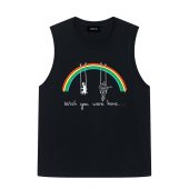 Wish You Were Here Rainbow Rabbit David Gilmour Front Tank Black - OtherBrick