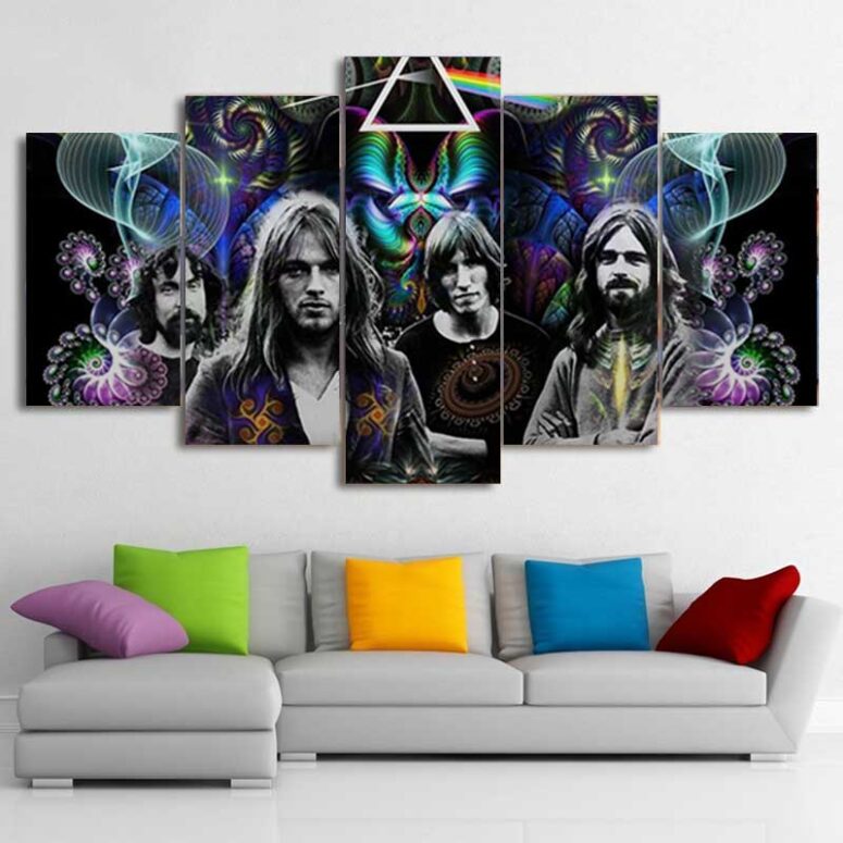 Dark Side Of The Moon Psychedelic Abstract Art Pink Floyd Canvas