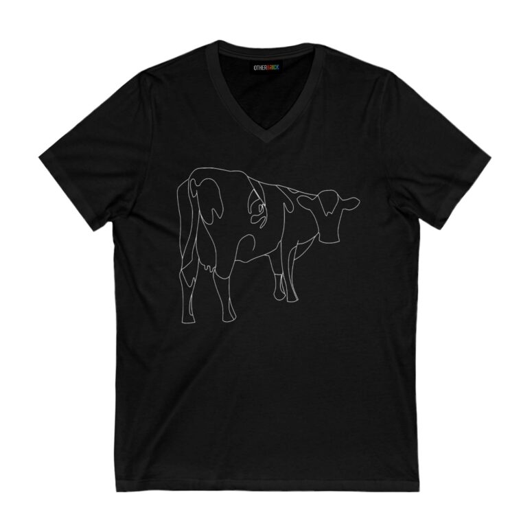 Atom Heart Mother Cow Line Art Pink Floyd Shirt