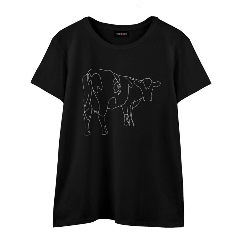 Atom Heart Mother Cow Line Art Pink Floyd Shirt