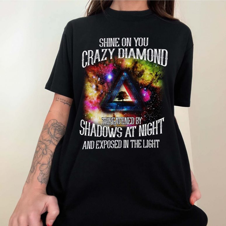 Shine On You Crazy Diamond Shadows At Night Pink Floyd Shirt