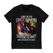 Shine On You Crazy Diamond Shadows At Night Front Vneck Black - OtherBrick