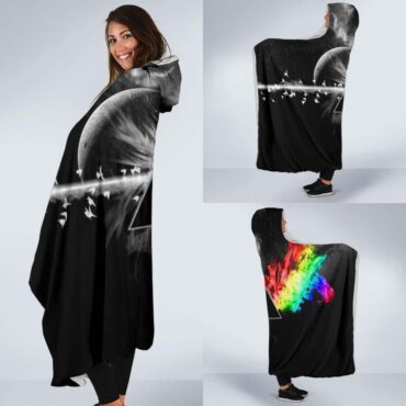 Dark Side Of the Moon in Space Pink Floyd Hooded Blanket
