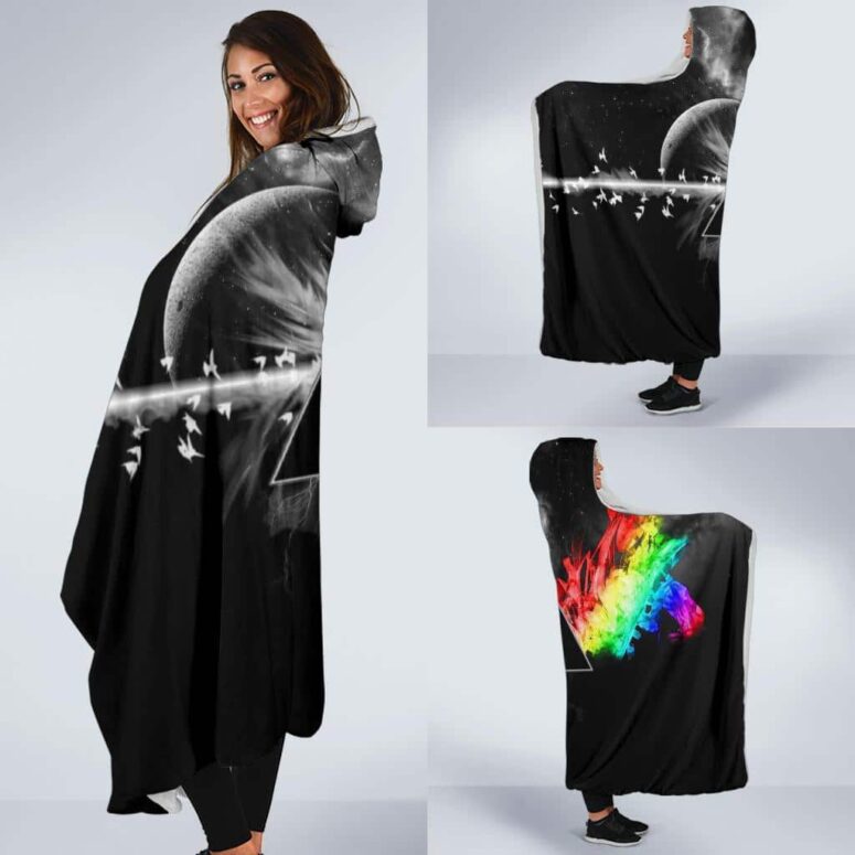 Dark Side Of the Moon in Space Pink Floyd Hooded Blanket Dark Side Of the Moon in Space Pink Floyd Hooded Blanket