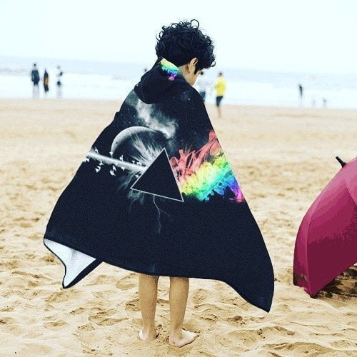 Dark Side Of the Moon in Space Pink Floyd Hooded Blanket Dark Side Of the Moon in Space Pink Floyd Hooded Blanket
